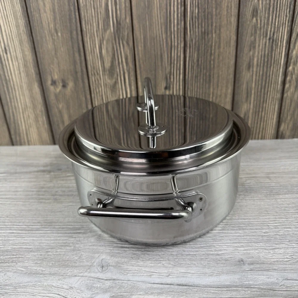 Silga Teknika 3 Qt 24cm Stainless Steel Stock Pot Lid 18/10 Made Italy